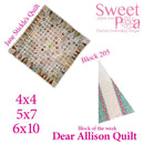Dear Allison quilt block 204 and BONUS border block 205 in the 4x4 5x5 6x6 - Sweet Pea Australia In the hoop machine embroidery designs. in the hoop project, in the hoop embroidery designs, craft in the hoop project, diy in the hoop project, diy craft in the hoop project, in the hoop embroidery patterns, design in the hoop patterns, embroidery designs for in the hoop embroidery projects, best in the hoop machine embroidery designs perfect for all hoops and embroidery machines