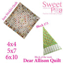 Dear Allison quilt block 172 and BONUS border block 173 in the 4x4 5x5 6x6 - Sweet Pea Australia In the hoop machine embroidery designs. in the hoop project, in the hoop embroidery designs, craft in the hoop project, diy in the hoop project, diy craft in the hoop project, in the hoop embroidery patterns, design in the hoop patterns, embroidery designs for in the hoop embroidery projects, best in the hoop machine embroidery designs perfect for all hoops and embroidery machines