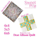 Dear Allison quilt block 196 and BONUS border block 197 in the 4x4 5x5 6x6 - Sweet Pea Australia In the hoop machine embroidery designs. in the hoop project, in the hoop embroidery designs, craft in the hoop project, diy in the hoop project, diy craft in the hoop project, in the hoop embroidery patterns, design in the hoop patterns, embroidery designs for in the hoop embroidery projects, best in the hoop machine embroidery designs perfect for all hoops and embroidery machines