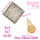 Dear Allison quilt block 188 and BONUS border block 189 in the 4x4 5x5 6x6 - Sweet Pea Australia In the hoop machine embroidery designs. in the hoop project, in the hoop embroidery designs, craft in the hoop project, diy in the hoop project, diy craft in the hoop project, in the hoop embroidery patterns, design in the hoop patterns, embroidery designs for in the hoop embroidery projects, best in the hoop machine embroidery designs perfect for all hoops and embroidery machines
