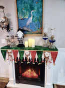 Christmas Mantel Runner 6x10 7x12 In the hoop machine embroidery designs
