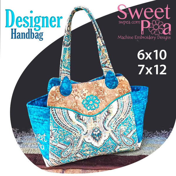 Designer hand bag 6x10 7x12 - Sweet Pea Australia In the hoop machine embroidery designs. in the hoop project, in the hoop embroidery designs, craft in the hoop project, diy in the hoop project, diy craft in the hoop project, in the hoop embroidery patterns, design in the hoop patterns, embroidery designs for in the hoop embroidery projects, best in the hoop machine embroidery designs perfect for all hoops and embroidery machines
