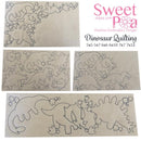 Dinosaur Quilting design - Sweet Pea Australia In the hoop machine embroidery designs. in the hoop project, in the hoop embroidery designs, craft in the hoop project, diy in the hoop project, diy craft in the hoop project, in the hoop embroidery patterns, design in the hoop patterns, embroidery designs for in the hoop embroidery projects, best in the hoop machine embroidery designs perfect for all hoops and embroidery machines