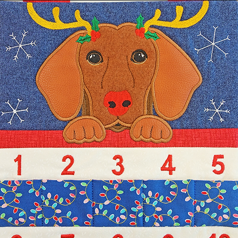 Cat & Dog Advent Hangers 5x7 6x10 7x12 In the hoop machine embroidery designs