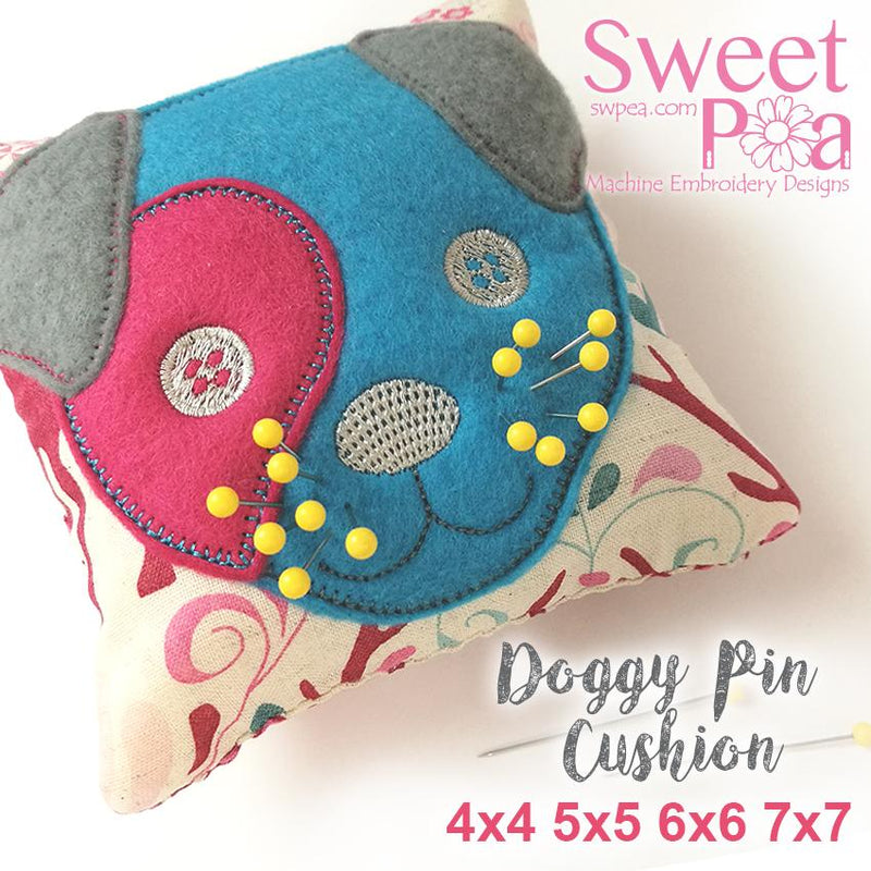 Doggy Pin Cushion 4x4 5x5 6x6 7x7 - Sweet Pea Australia In the hoop machine embroidery designs. in the hoop project, in the hoop embroidery designs, craft in the hoop project, diy in the hoop project, diy craft in the hoop project, in the hoop embroidery patterns, design in the hoop patterns, embroidery designs for in the hoop embroidery projects, best in the hoop machine embroidery designs perfect for all hoops and embroidery machines