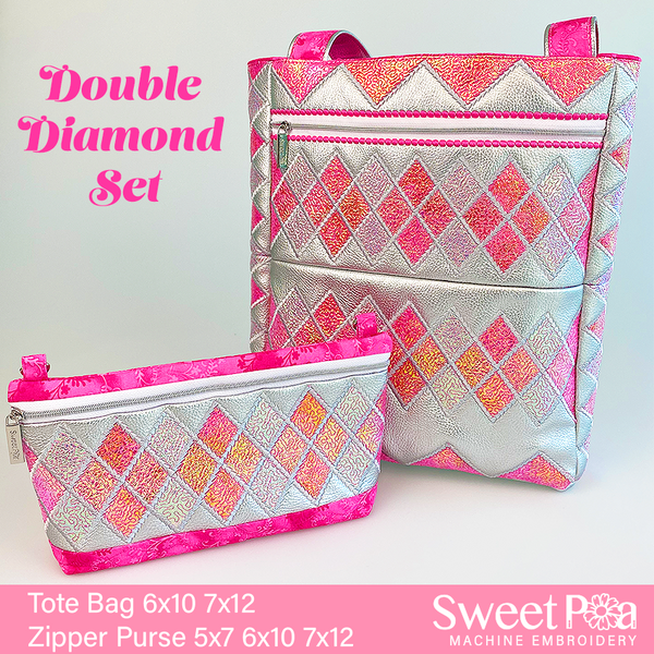 Double Diamond Bag and Purse Set
