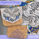 Elephant Purse 6x10 7x12 9.5x14 - Sweet Pea Australia In the hoop machine embroidery designs. in the hoop project, in the hoop embroidery designs, craft in the hoop project, diy in the hoop project, diy craft in the hoop project, in the hoop embroidery patterns, design in the hoop patterns, embroidery designs for in the hoop embroidery projects, best in the hoop machine embroidery designs perfect for all hoops and embroidery machines