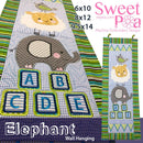 Elephant Wall Hanging 6x10 8x12 9.5x14 - Sweet Pea Australia In the hoop machine embroidery designs. in the hoop project, in the hoop embroidery designs, craft in the hoop project, diy in the hoop project, diy craft in the hoop project, in the hoop embroidery patterns, design in the hoop patterns, embroidery designs for in the hoop embroidery projects, best in the hoop machine embroidery designs perfect for all hoops and embroidery machines