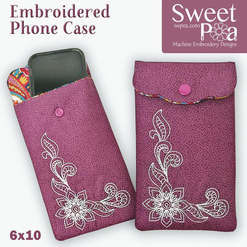 Embroidered Phone Case 6x10 - Sweet Pea Australia In the hoop machine embroidery designs. in the hoop project, in the hoop embroidery designs, craft in the hoop project, diy in the hoop project, diy craft in the hoop project, in the hoop embroidery patterns, design in the hoop patterns, embroidery designs for in the hoop embroidery projects, best in the hoop machine embroidery designs perfect for all hoops and embroidery machines
