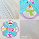 Snowman Table Centre 4x4 5x5 6x6 7x7 In the hoop machine embroidery designs