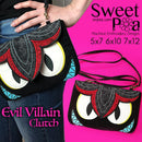Evil Villain Clutch 5x7 6x10 7x12 - Sweet Pea Australia In the hoop machine embroidery designs. in the hoop project, in the hoop embroidery designs, craft in the hoop project, diy in the hoop project, diy craft in the hoop project, in the hoop embroidery patterns, design in the hoop patterns, embroidery designs for in the hoop embroidery projects, best in the hoop machine embroidery designs perfect for all hoops and embroidery machines
