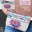 3D Flower Fanny Bag 5x7 6x10 7x12 - Sweet Pea Australia In the hoop machine embroidery designs. in the hoop project, in the hoop embroidery designs, craft in the hoop project, diy in the hoop project, diy craft in the hoop project, in the hoop embroidery patterns, design in the hoop patterns, embroidery designs for in the hoop embroidery projects, best in the hoop machine embroidery designs perfect for all hoops and embroidery machines