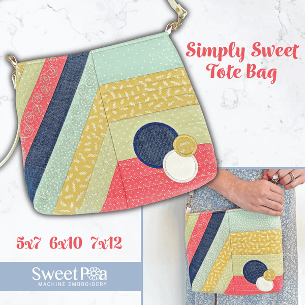 Simply Sweet Tote Bag 5x7 6x10 7x12 - Sweet Pea Australia In the hoop machine embroidery designs. in the hoop project, in the hoop embroidery designs, craft in the hoop project, diy in the hoop project, diy craft in the hoop project, in the hoop embroidery patterns, design in the hoop patterns, embroidery designs for in the hoop embroidery projects, best in the hoop machine embroidery designs perfect for all hoops and embroidery machines