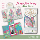 Three Feathers Note Purse 6x10 7x12 8x12 - Sweet Pea Australia In the hoop machine embroidery designs. in the hoop project, in the hoop embroidery designs, craft in the hoop project, diy in the hoop project, diy craft in the hoop project, in the hoop embroidery patterns, design in the hoop patterns, embroidery designs for in the hoop embroidery projects, best in the hoop machine embroidery designs perfect for all hoops and embroidery machines