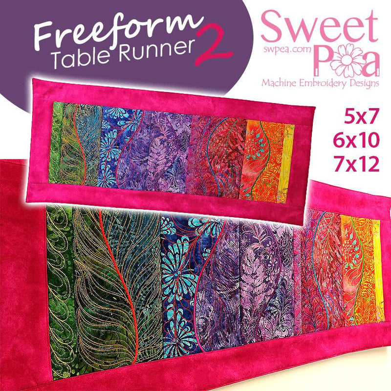 Freeform Table Runner V2 5x7 6x10 7x12 - Sweet Pea Australia In the hoop machine embroidery designs. in the hoop project, in the hoop embroidery designs, craft in the hoop project, diy in the hoop project, diy craft in the hoop project, in the hoop embroidery patterns, design in the hoop patterns, embroidery designs for in the hoop embroidery projects, best in the hoop machine embroidery designs perfect for all hoops and embroidery machines