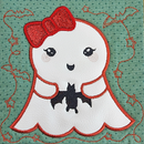 Cute Ghost Runner 4x4 5x5 6x6 7x7 In the hoop machine embroidery designs