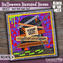 BOW Halloween Haunted House Quilt - Block 9 In the hoop machine embroidery designs