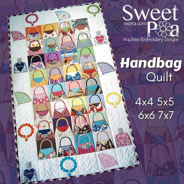 Handbag Quilt 4x4 5x5 6x6 7x7 - Sweet Pea Australia In the hoop machine embroidery designs. in the hoop project, in the hoop embroidery designs, craft in the hoop project, diy in the hoop project, diy craft in the hoop project, in the hoop embroidery patterns, design in the hoop patterns, embroidery designs for in the hoop embroidery projects, best in the hoop machine embroidery designs perfect for all hoops and embroidery machines