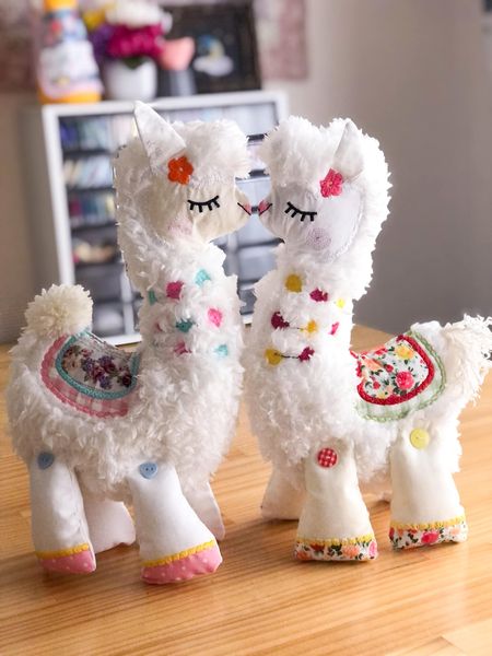 Lulu Llama Stuffed Toy 6x10 7x12 9.5x14 In the hoop machine embroidery designs