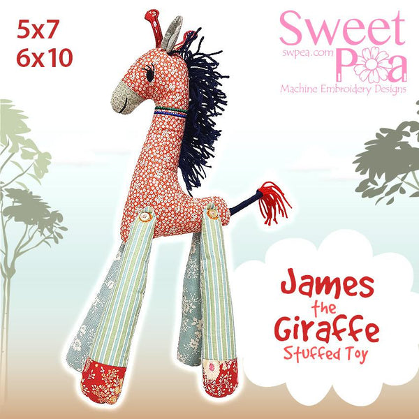 James The Giraffe Stuffed Toy 5x7 6x10 - Sweet Pea Australia In the hoop machine embroidery designs. in the hoop project, in the hoop embroidery designs, craft in the hoop project, diy in the hoop project, diy craft in the hoop project, in the hoop embroidery patterns, design in the hoop patterns, embroidery designs for in the hoop embroidery projects, best in the hoop machine embroidery designs perfect for all hoops and embroidery machines