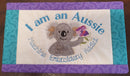 Aussie Koala Mug Rug 5x7 6x10 7x12 In the hoop machine embroidery designs