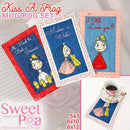 Kiss a Frog Mugrug Set 5x7 6x10 8x12 - Sweet Pea Australia In the hoop machine embroidery designs. in the hoop project, in the hoop embroidery designs, craft in the hoop project, diy in the hoop project, diy craft in the hoop project, in the hoop embroidery patterns, design in the hoop patterns, embroidery designs for in the hoop embroidery projects, best in the hoop machine embroidery designs perfect for all hoops and embroidery machines