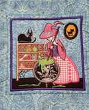 BOW Halloween Haunted House Quilt - Block 7 In the hoop machine embroidery designs