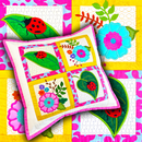 Lady Beetle Cushion 4x4 5x5 6x6 7x7 In the hoop machine embroidery designs