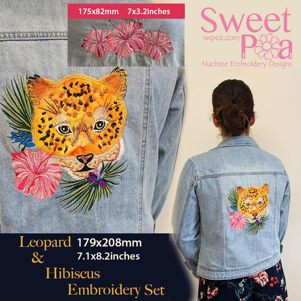 Leopard and Hibiscus Embroidery Set - Sweet Pea Australia In the hoop machine embroidery designs. in the hoop project, in the hoop embroidery designs, craft in the hoop project, diy in the hoop project, diy craft in the hoop project, in the hoop embroidery patterns, design in the hoop patterns, embroidery designs for in the hoop embroidery projects, best in the hoop machine embroidery designs perfect for all hoops and embroidery machines