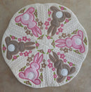 Bunny Table Centre 5x5 6x6 7x7 - Sweet Pea Australia In the hoop machine embroidery designs. in the hoop project, in the hoop embroidery designs, craft in the hoop project, diy in the hoop project, diy craft in the hoop project, in the hoop embroidery patterns, design in the hoop patterns, embroidery designs for in the hoop embroidery projects, best in the hoop machine embroidery designs perfect for all hoops and embroidery machines