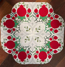 Festive Pomegranate Table Centre / Runner 4x4 5x5 6x6 7x7 In the hoop machine embroidery designs