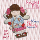 Love Fairy Machine Embroidery Applique Design 4x4, 5x7 and 6x10 - Sweet Pea Australia In the hoop machine embroidery designs. in the hoop project, in the hoop embroidery designs, craft in the hoop project, diy in the hoop project, diy craft in the hoop project, in the hoop embroidery patterns, design in the hoop patterns, embroidery designs for in the hoop embroidery projects, best in the hoop machine embroidery designs perfect for all hoops and embroidery machines