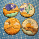 Landscape Coasters 4x4 5x5 6x6 - Sweet Pea Australia In the hoop machine embroidery designs. in the hoop project, in the hoop embroidery designs, craft in the hoop project, diy in the hoop project, diy craft in the hoop project, in the hoop embroidery patterns, design in the hoop patterns, embroidery designs for in the hoop embroidery projects, best in the hoop machine embroidery designs perfect for all hoops and embroidery machines