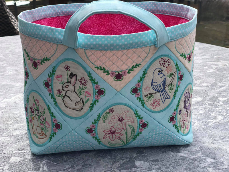 Easter Redwork Basket 4x4 5x5 - Sweet Pea Australia In the hoop machine embroidery designs. in the hoop project, in the hoop embroidery designs, craft in the hoop project, diy in the hoop project, diy craft in the hoop project, in the hoop embroidery patterns, design in the hoop patterns, embroidery designs for in the hoop embroidery projects, best in the hoop machine embroidery designs perfect for all hoops and embroidery machines