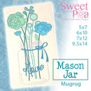 Mason Jar Mugrug 5x7 6x10 7x12 9.5x14 - Sweet Pea Australia In the hoop machine embroidery designs. in the hoop project, in the hoop embroidery designs, craft in the hoop project, diy in the hoop project, diy craft in the hoop project, in the hoop embroidery patterns, design in the hoop patterns, embroidery designs for in the hoop embroidery projects, best in the hoop machine embroidery designs perfect for all hoops and embroidery machines