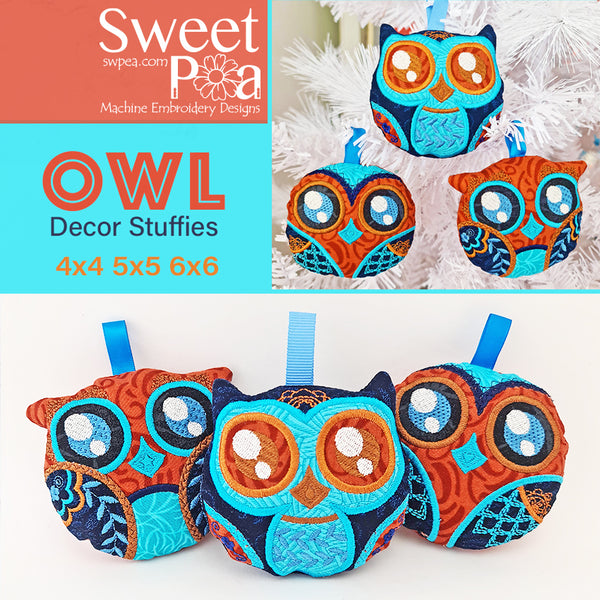 Owl Decor Stuffies 4x4 5x5 6x6 - Sweet Pea Australia In the hoop machine embroidery designs. in the hoop project, in the hoop embroidery designs, craft in the hoop project, diy in the hoop project, diy craft in the hoop project, in the hoop embroidery patterns, design in the hoop patterns, embroidery designs for in the hoop embroidery projects, best in the hoop machine embroidery designs perfect for all hoops and embroidery machines