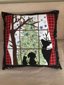 Christmas Silhouette Window Cushion 4x4 5x5 6x6 7x7 In the hoop machine embroidery designs