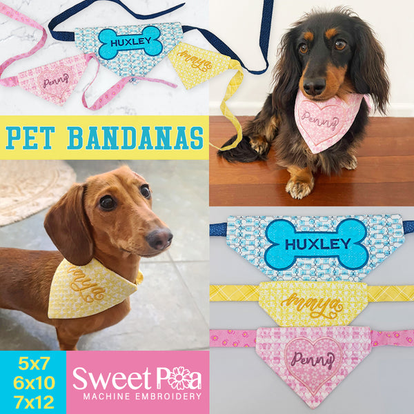 Pet Bandanas 5x7 6x10 7x12 - Sweet Pea Australia In the hoop machine embroidery designs. in the hoop project, in the hoop embroidery designs, craft in the hoop project, diy in the hoop project, diy craft in the hoop project, in the hoop embroidery patterns, design in the hoop patterns, embroidery designs for in the hoop embroidery projects, best in the hoop machine embroidery designs perfect for all hoops and embroidery machines