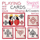 Playing Cards Coasters and Mugrug set - Sweet Pea Australia In the hoop machine embroidery designs. in the hoop project, in the hoop embroidery designs, craft in the hoop project, diy in the hoop project, diy craft in the hoop project, in the hoop embroidery patterns, design in the hoop patterns, embroidery designs for in the hoop embroidery projects, best in the hoop machine embroidery designs perfect for all hoops and embroidery machines