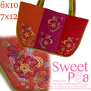 Pretty Flower Tote Bag 6x10 7x12 - Sweet Pea Australia In the hoop machine embroidery designs. in the hoop project, in the hoop embroidery designs, craft in the hoop project, diy in the hoop project, diy craft in the hoop project, in the hoop embroidery patterns, design in the hoop patterns, embroidery designs for in the hoop embroidery projects, best in the hoop machine embroidery designs perfect for all hoops and embroidery machines