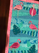 Flamingo Table Runner or Hanger 5x7 6x10 8x12 - Sweet Pea Australia In the hoop machine embroidery designs. in the hoop project, in the hoop embroidery designs, craft in the hoop project, diy in the hoop project, diy craft in the hoop project, in the hoop embroidery patterns, design in the hoop patterns, embroidery designs for in the hoop embroidery projects, best in the hoop machine embroidery designs perfect for all hoops and embroidery machines