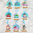 Snow Globe Ornaments Set Two 4x4 In the hoop machine embroidery designs