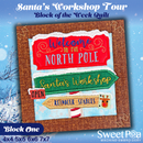 BOW Santa's Workshop Tour Quilt - Block 1 In the hoop machine embroidery designs