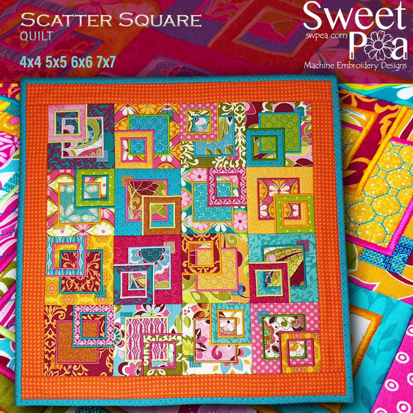 Scatter Square Quilt 4x4 5x5 6x6 7x7 - Sweet Pea Australia In the hoop machine embroidery designs. in the hoop project, in the hoop embroidery designs, craft in the hoop project, diy in the hoop project, diy craft in the hoop project, in the hoop embroidery patterns, design in the hoop patterns, embroidery designs for in the hoop embroidery projects, best in the hoop machine embroidery designs perfect for all hoops and embroidery machines