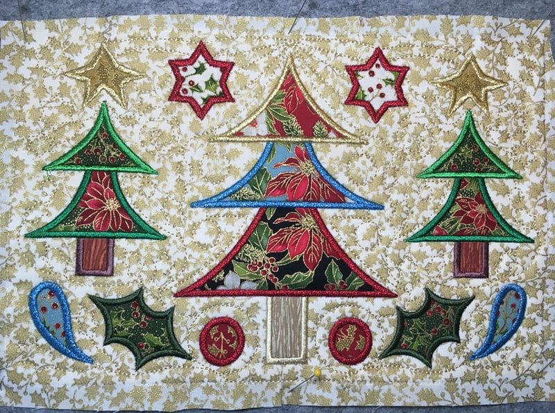 BOW Christmas Wonder Mystery Quilt Block 2 - Sweet Pea Australia In the hoop machine embroidery designs. in the hoop project, in the hoop embroidery designs, craft in the hoop project, diy in the hoop project, diy craft in the hoop project, in the hoop embroidery patterns, design in the hoop patterns, embroidery designs for in the hoop embroidery projects, best in the hoop machine embroidery designs perfect for all hoops and embroidery machines