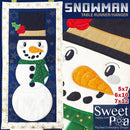 Snowman Wall Hanging or Table Runner 5x7 6x10 8x12 - Sweet Pea Australia In the hoop machine embroidery designs. in the hoop project, in the hoop embroidery designs, craft in the hoop project, diy in the hoop project, diy craft in the hoop project, in the hoop embroidery patterns, design in the hoop patterns, embroidery designs for in the hoop embroidery projects, best in the hoop machine embroidery designs perfect for all hoops and embroidery machines