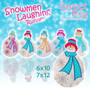 Snowmen Laughing Table Runner 6x10 7x12 - Sweet Pea Australia In the hoop machine embroidery designs. in the hoop project, in the hoop embroidery designs, craft in the hoop project, diy in the hoop project, diy craft in the hoop project, in the hoop embroidery patterns, design in the hoop patterns, embroidery designs for in the hoop embroidery projects, best in the hoop machine embroidery designs perfect for all hoops and embroidery machines