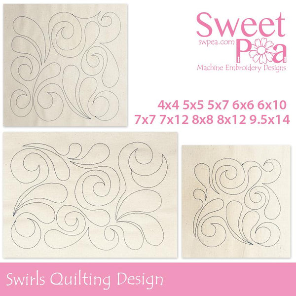 Swirls Quilting Design - Sweet Pea Australia In the hoop machine embroidery designs. in the hoop project, in the hoop embroidery designs, craft in the hoop project, diy in the hoop project, diy craft in the hoop project, in the hoop embroidery patterns, design in the hoop patterns, embroidery designs for in the hoop embroidery projects, best in the hoop machine embroidery designs perfect for all hoops and embroidery machines