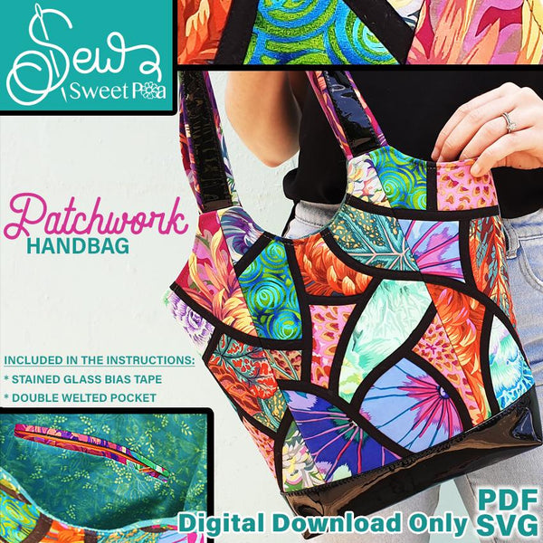 Patchwork Handbag Applique and Bag Pattern - Sweet Pea Australia In the hoop machine embroidery designs. in the hoop project, in the hoop embroidery designs, craft in the hoop project, diy in the hoop project, diy craft in the hoop project, in the hoop embroidery patterns, design in the hoop patterns, embroidery designs for in the hoop embroidery projects, best in the hoop machine embroidery designs perfect for all hoops and embroidery machines