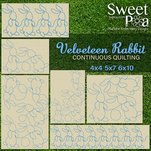Continuous quilting design Velveteen Rabbit! - Sweet Pea Australia In the hoop machine embroidery designs. in the hoop project, in the hoop embroidery designs, craft in the hoop project, diy in the hoop project, diy craft in the hoop project, in the hoop embroidery patterns, design in the hoop patterns, embroidery designs for in the hoop embroidery projects, best in the hoop machine embroidery designs perfect for all hoops and embroidery machines